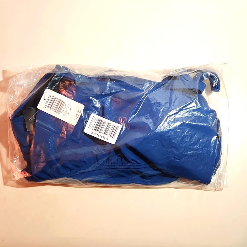 ❤️NWT TORRID TANKINI TOP BACK SMOOTHING WIRELESS RACERBACK Large (C/D) - Picture 4 of 9